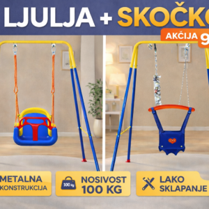 METALNA LJULJAČKA I SKOČKO 3U1